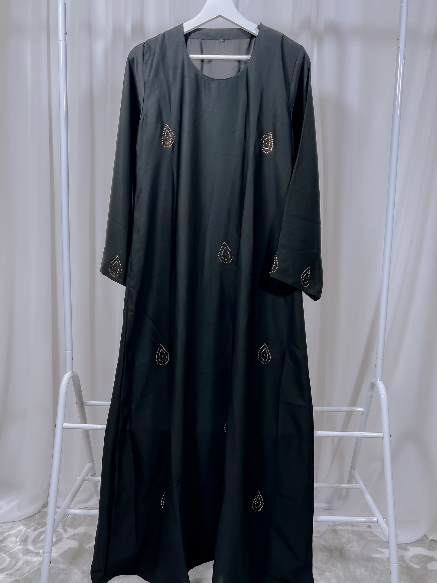 Abaya with golden stone work